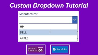 How to create custom Dropdowns | PowerApps Tutorial Step by step