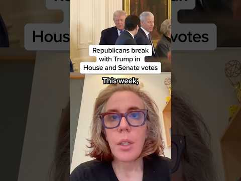 Republicans break with Trump in House and Senate votes
