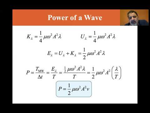 University Physics Lectures, Rate of Energy Transfer by Sinusoidal Waves on Strings