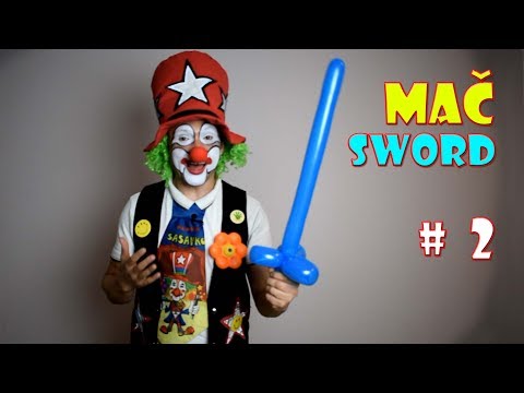 MAČ (obični) od jednog balona - Modeliranje balona #2