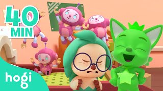 Five Little Monkeys and more! | + Compilation | Sing Along with Pinkfong &amp; Hogi | Hogi Kids Songs