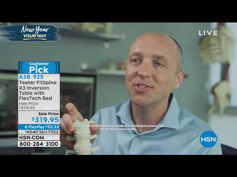 Teeter FitSpine X3 Inversion Table w/FlexTech Bed   10Ye...