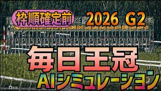 【毎日王冠 2026】枠順確定前 AIシミュレーション