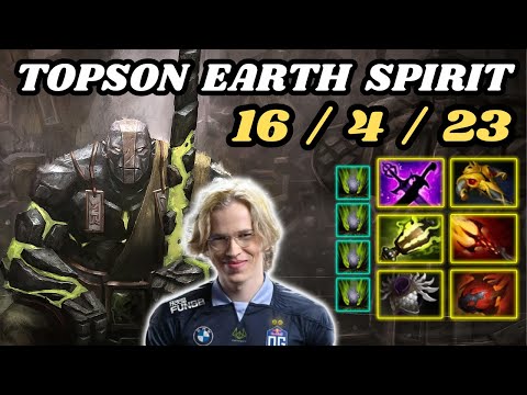 🔥 TOPSON Earth Spirit Midlane Highlights 7.34c EZ GAME 🔥 Insane By Topson - Dota 2