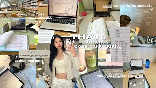 THAT STUDENT’S EXAM STUDY GUIDE ᯓᡣ𐭩 IT GIRL study tips to ACE finals, HOW to study & practice