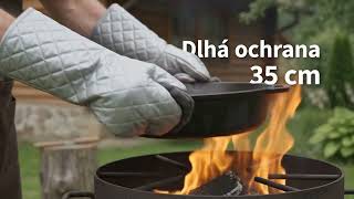 Chňapky strieborné dlhé 35 cm — sada 2 ks