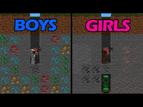 Boys vs Girls Memes in Minecraft