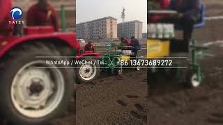 Tractor-type vegetable transplanter works on the flat fields, also adding function of film covering.