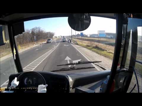54-es Busz. BKV. VANHOOL NEW A330 CNG. (Cockpit View) Budapest. 2016.