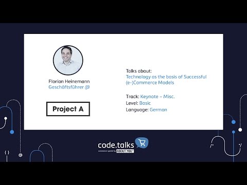 code.talks commerce special 2017 - Technology As The Basis of Successful (e-)Commerce Models