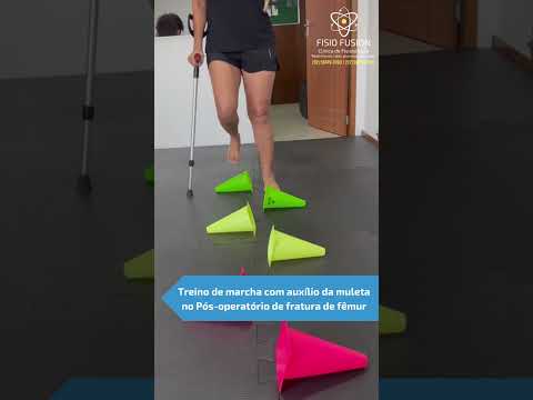 Treino de marcha com auxílio de muleta no Pós-Operatório de fratura de fêmur