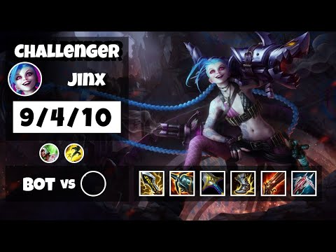 Jinx Bot Lane 11.6 Challenger Gameplay Replay S11 (9/4/10) - KOREAN