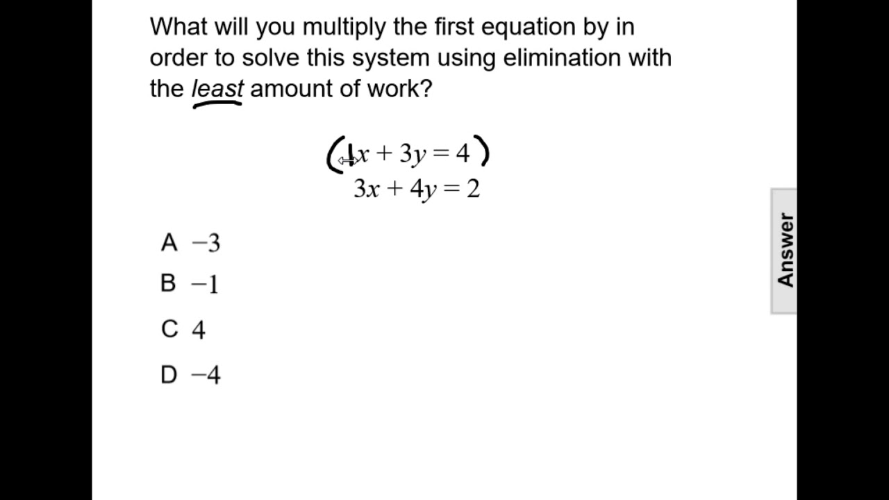 Systems of Linear Equations Question 39