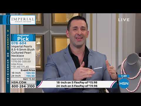 Imperial Pearls 8.59.5mm Blush Cultured Pearl 14K 24" Ne...