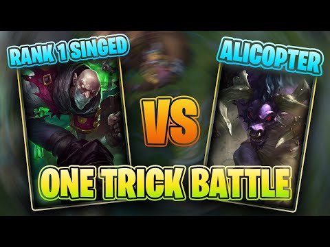 WHEN THE RANK 1 SINGED GOES UP AGAINST REVENGE AND ALICOPTER (THEY CAMPED ME) - League of Legends