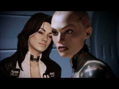 Jack and Miranda fighting on the Normandy (Mass Effect 2)