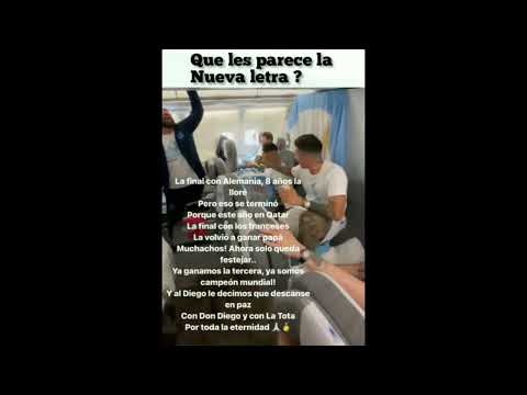 Que les parece la nueva letra de: MUCHACHOS cantada por la selección