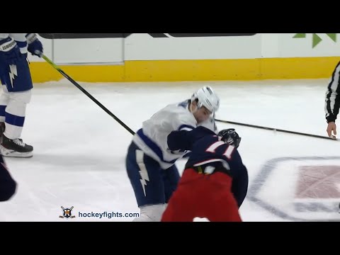 Luke Schenn vs Nick Foligno Jan 21, 2021