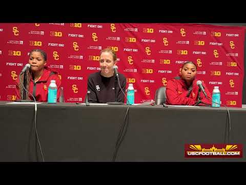 USC women's basketball press conference following loss to Oregon