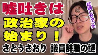 さとうさおり 議員辞職の謎 海外逃亡は自己防衛！ 色々とバレてメディアに張り付かれると都合悪い！