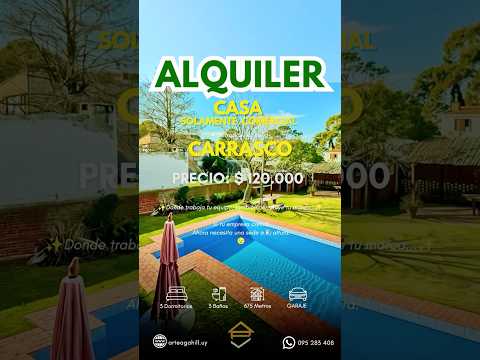 Video de YouTube - Casa en Alquiler de 3 dormitorios  en Carrasco Norte, Montevideo
