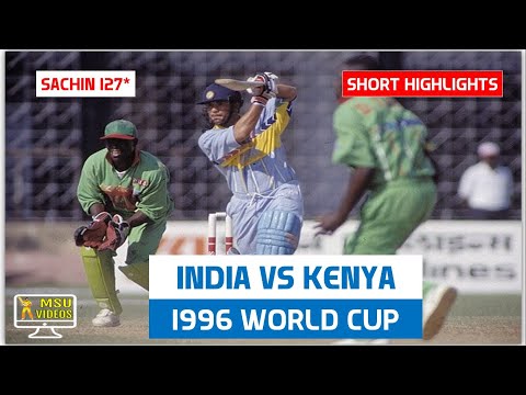 INDIA vs KENYA 1996 WORLD CUP HIGHLIGHTS | Sachin Tendulkar 127* |  INDIA v KENYA | RARE HIGHLIGHTS