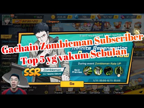 Gachain Zombieman Subscriber  - Top 5 yg Vakum Sebulan : OPM The Strongest