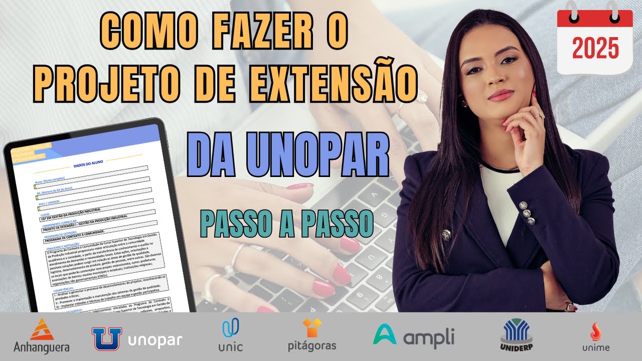 COMO FAZER O PROJETO DE EXTENSÃO DA UNOPAR DE QUALQUER CURSO 2025