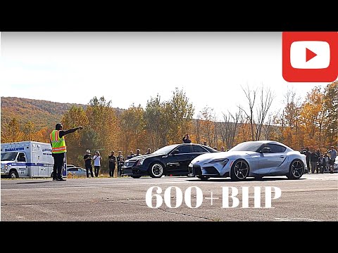 WORLD'S FASTEST SUPRA?!! 2020 Toyota Supra DESTROYS a CTSV in a Drag Race 4K