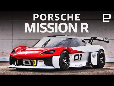 Thumbnail for Porsche Mission R electric concept race car first look by Porsche Mission E