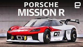 Porsche Mission R electric concept race car first look