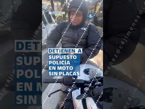Supuesto policía de Investigación termina detenido tras circular ilegalmente en moto #shorts
