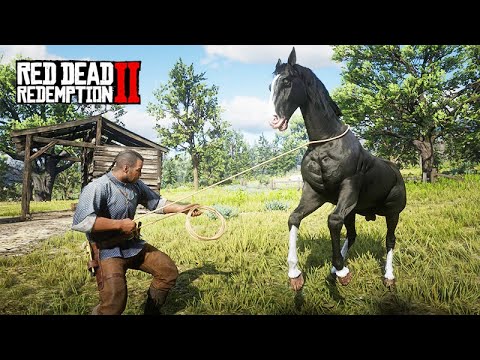 Domando CAVALO e fazendo entrega de produtos - Red Dead Redemption 2