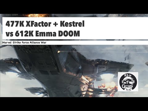 MSF Alliance War - 478 XFactor + Kestrel NF vs 701k Emmarauders + DOOM - Marvel Strike Force
