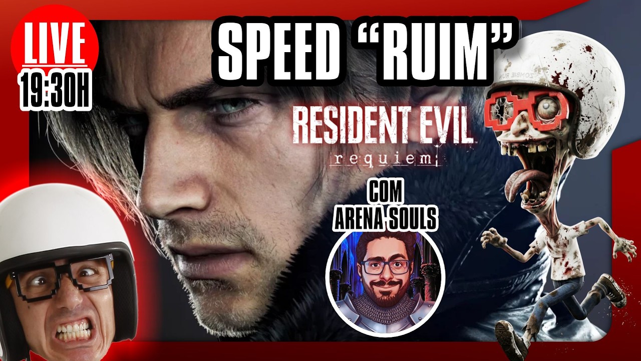 🎮🚨 AO VIVO - 19:30 - SPEED "RUIM" de Resident Evil Requiem com AJUDA do Arena Souls #residentevil