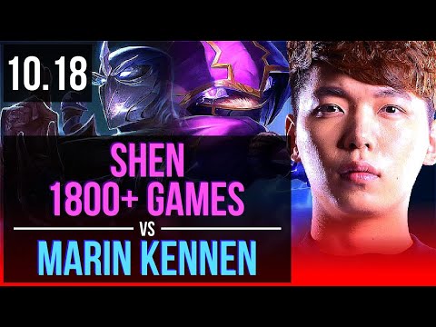SHEN vs MaRin KENNEN (TOP) (DEFEAT) | 2.4M mastery points, 1800+ games | KR Grandmaster | v10.18