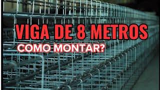 Como armar uma viga de 8 metros #engenhariacivil #vigas #estrutura (1)