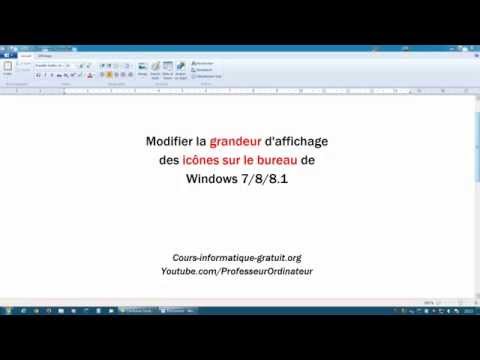 comment regler les icones du bureau