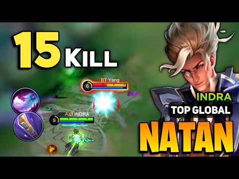 GOLDLANE! Natan Best Build 2023 [ Natan Top Global Gameplay ] By INDRA  - Mobile Legends