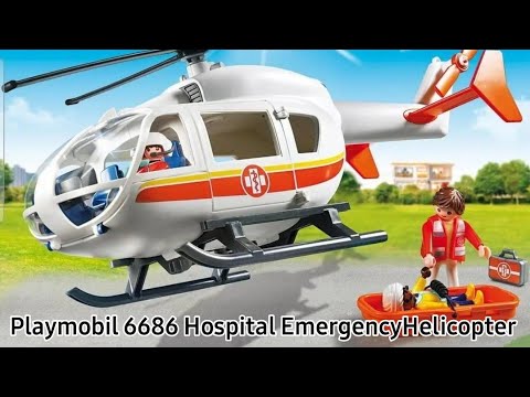 Playmobil 6686 City Life Children's Hospital Emergency Medical Helicopter ep66