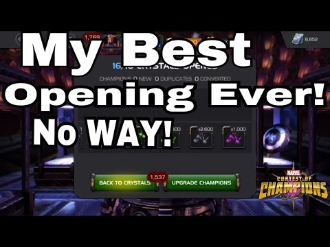THE BEST ALLIANCE CRYSTAL OPENING EVER! - Alliance Hunting PART 1 - Marvel Contest Of Champions