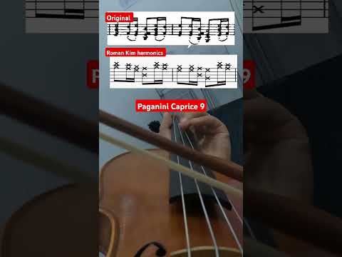2 Difficult pieces that benefit from Roman Kim Harmonics#practice #paganini #technique #violin
