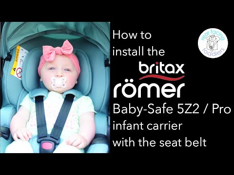 How to install the Britax-Römer Baby-Safe 5Z2 / Pro infant carrier car seat with the seat belt