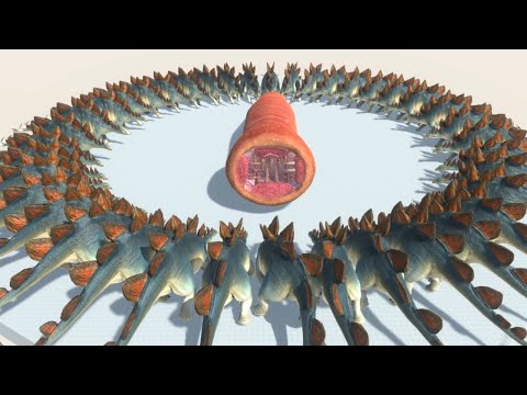 Every Unit surrounded by STEGOSAURUS - Animal Revolt Battle Simulator