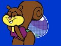 Sandy Cheeks Farting A Big Soap Bubble