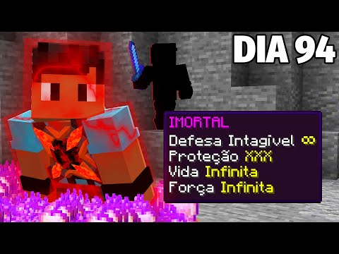 Sobrevivi 100 DIAS FICANDO IMORTAL no Minecraft - O FILME