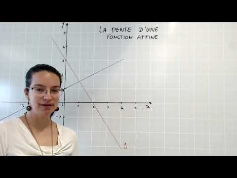 11H MATHS - Chapitre FA - Trouver la pente d'une fonction affine