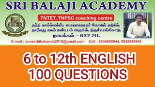 ENGLISH TNTET 2022 DAILY 100 QUESTIONS