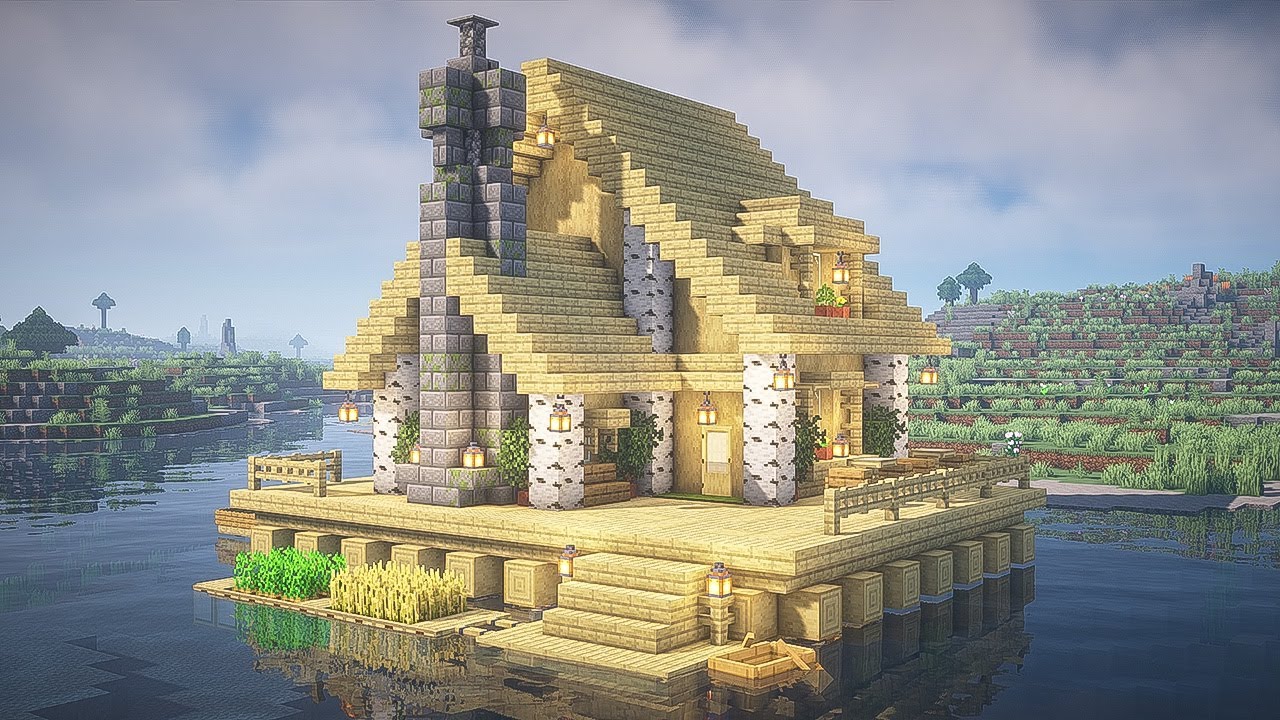 Minecraft: Birch River House | Step-by-Step Tutorial