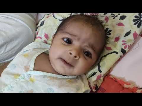 Baby makes cute cooing noises